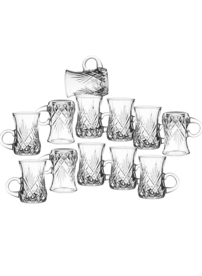 Dania 12-piece clear glass tea cup set, 110 mm - Image 3