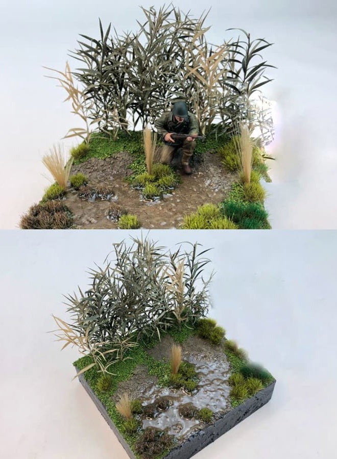 Warmtree Miniature Shrubs Model Bushes Long Shrub Diorama Trees for Train Landscape Railroad Scenery Sand Military Layout, Green - Image 4
