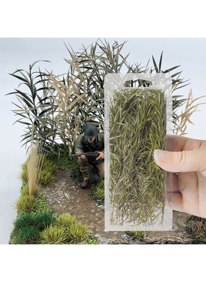 Warmtree Miniature Shrubs Model Bushes Long Shrub Diorama Trees for Train Landscape Railroad Scenery Sand Military Layout, Green - Image 1
