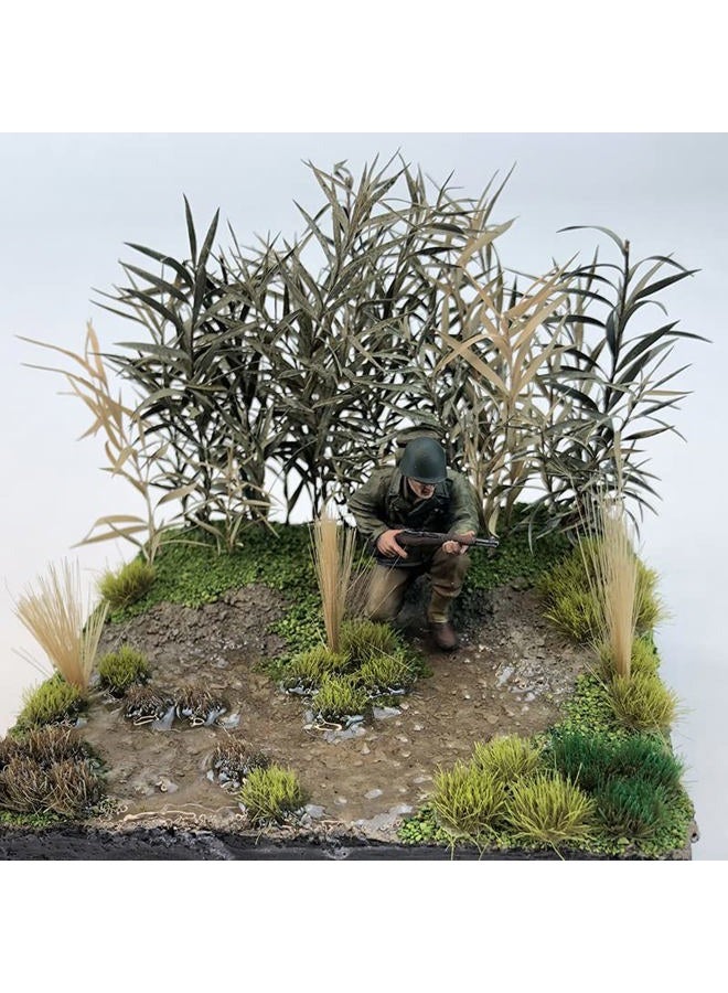 Warmtree Miniature Shrubs Model Bushes Long Shrub Diorama Trees for Train Landscape Railroad Scenery Sand Military Layout, Green - Image 3