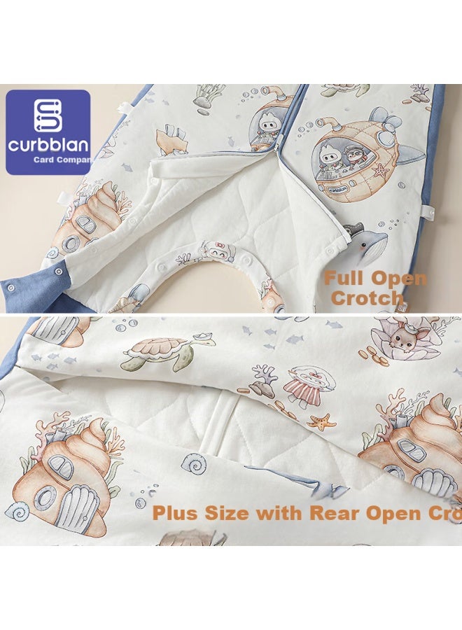 Kaban [10a Antibacterial] Baby Sleeping Bag Wool Warm Co Constant Temperature Anti-startle Children's Sleeping Bag Gray Size 90