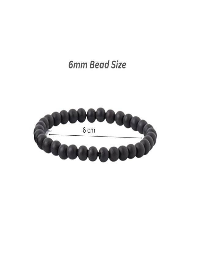 WoCra® Karungali Bracelet Pack of 2 | Government Lab Certified Black Ebony Wood Bracelets | 100% Natural Unpolished Karungali Bracelets Original | 6mm Bead Size | Pack of 2 Pieces - Image 3