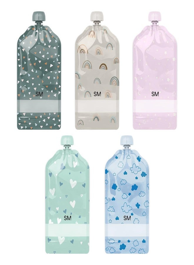 Simple Modern Reusable Baby Food Pouches for Toddlers | BPA Free Plastic, Food Safe, Freezer Safe | Refillable for Applesauce Yogurt & Puree Squeeze Pouch | 10 pack | 5oz | Assorted - Image 2