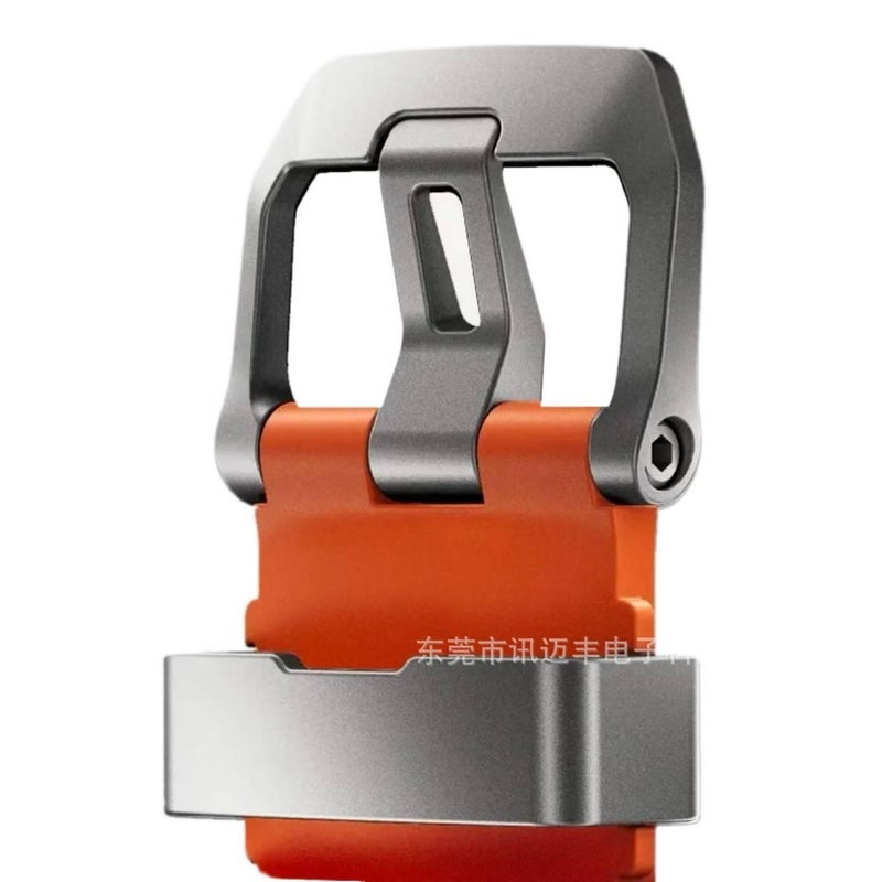 سوار ساعة ذكية سوار رياضي من السيليكون متوافق مع Apple Watch 42/44/45/49mm بملاءمة قابلة للتعديل وحزام بديل باللون أسود قابل للتعديل - Image 2
