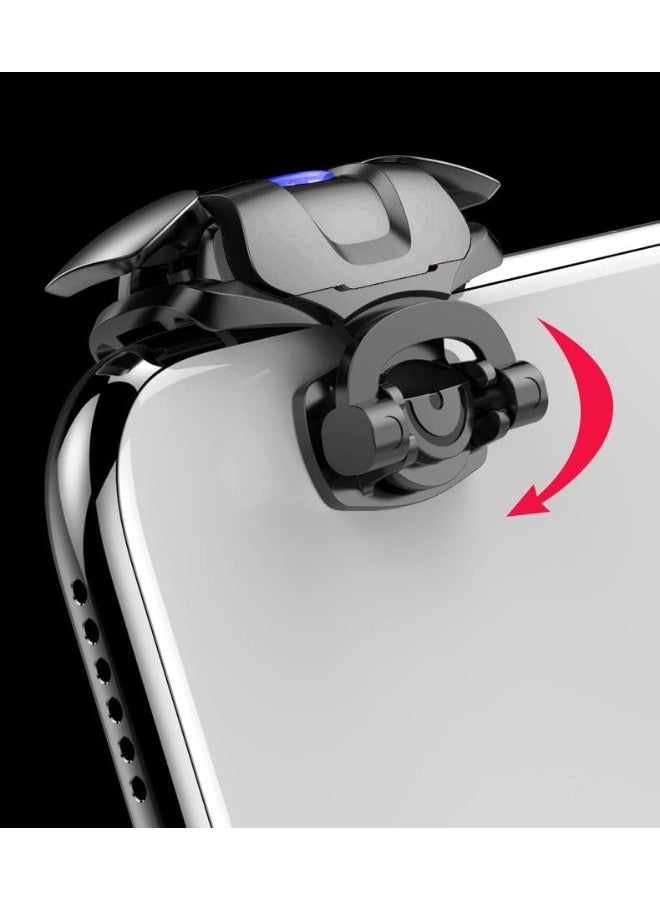 Mobile Shooting Games Fire Trigger, ,PUBG/COD Portable Gaming Grip Sensitive Shoot Aim Joysticks, Aim Button L1R1 Shooter Joystick For iPhone Android Phone Game Pad Accesorios，Black - Image 5