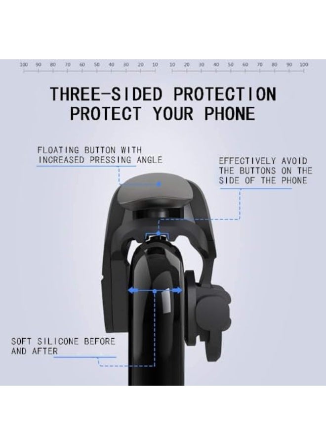 Mobile Shooting Games Fire Trigger, ,PUBG/COD Portable Gaming Grip Sensitive Shoot Aim Joysticks, Aim Button L1R1 Shooter Joystick For iPhone Android Phone Game Pad Accesorios，Black - Image 3