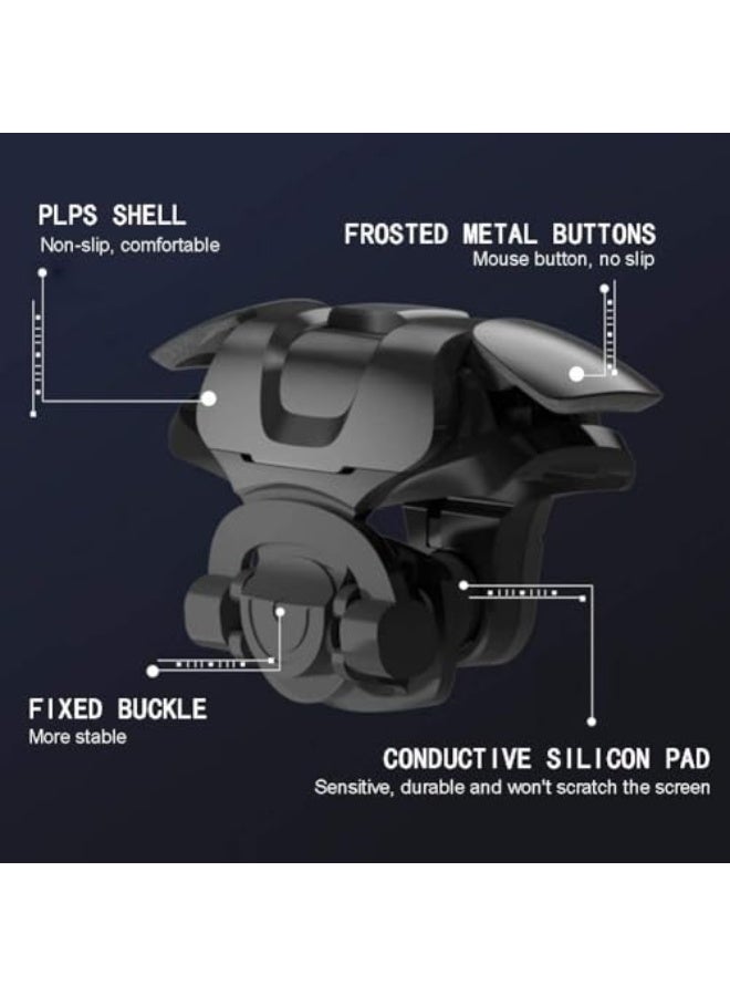 Mobile Shooting Games Fire Trigger, ,PUBG/COD Portable Gaming Grip Sensitive Shoot Aim Joysticks, Aim Button L1R1 Shooter Joystick For iPhone Android Phone Game Pad Accesorios，Black - Image 2