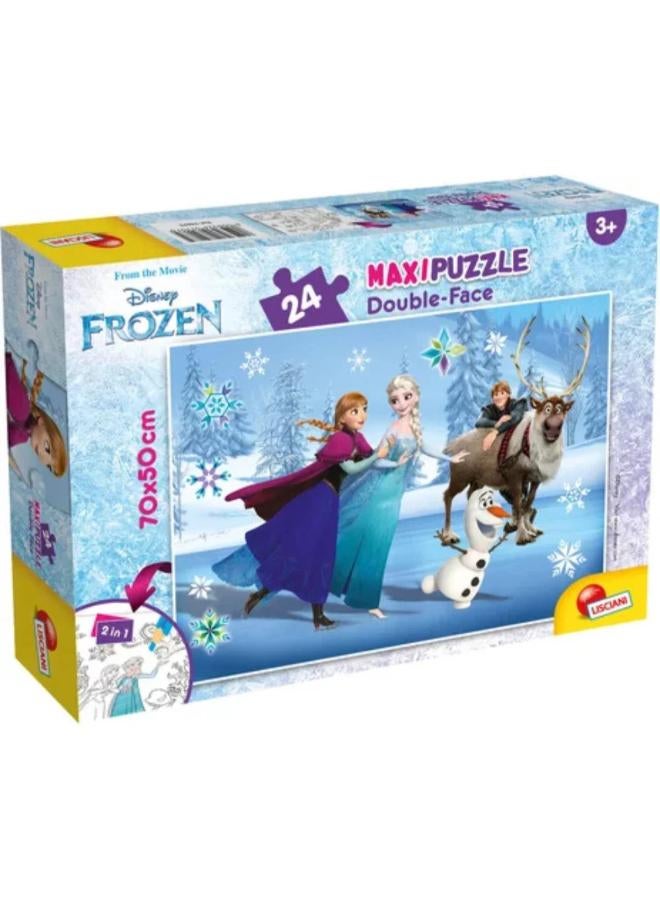Lisciani Frozen Double-Face Maxi Puzzle – 24 Pieces - Image 1