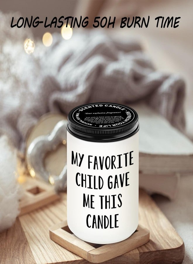 Homsolver Gifts for Dad, Fathers Day Dad Gifts from Daughter Son, Dad Birthdy Gift, Gifts for Dad Who Wants Nothing-My Favorite Child Gave Me This Candle White - Image 3