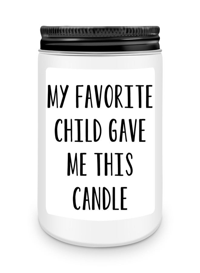 Homsolver Gifts for Dad, Fathers Day Dad Gifts from Daughter Son, Dad Birthdy Gift, Gifts for Dad Who Wants Nothing-My Favorite Child Gave Me This Candle White - Image 1
