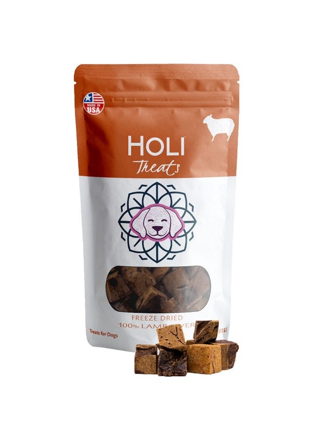 هولي مكافآت كبد الكلاب المجففة بالتجميد من هولي - كبد ضأن صحي طبيعي بالكامل، 100% صنع في الولايات المتحدة الأمريكية - مكون واحد - درجة مناسبة للبشر - خالية من الحبوب - مناسبة لمرضى السكر - Image 1