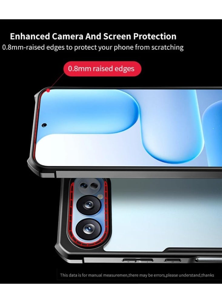general Case Compatible with Honor 500/500 Pro 5G [Airbag Protection] Translucent Case Camera Protection PC+TPU Anti-drop Shockproof Protective Hard Back Cover - Image 2