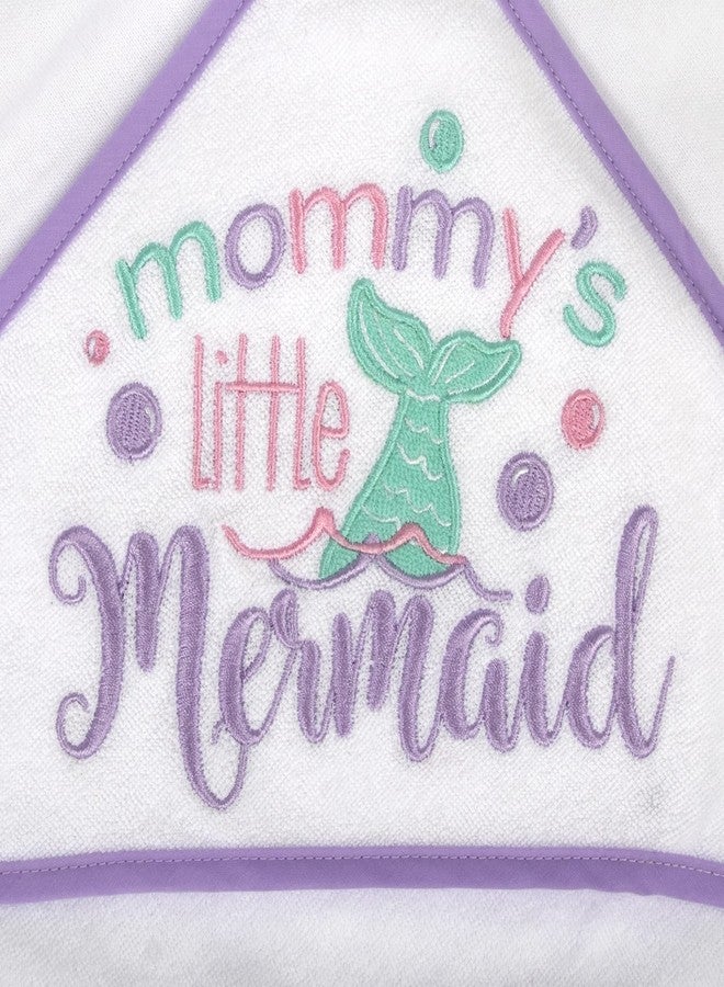 Baby Essentials Baby Hooded Towel and Washcloth Set for Infants, Boys and Girls 6-12 Months (Mommy's Mermaid) - Image 2