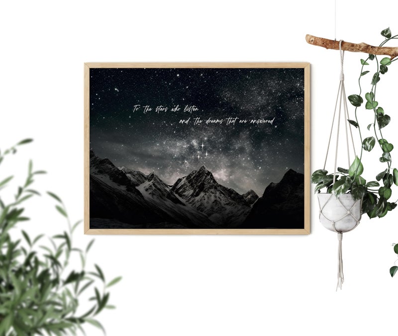 TwoDays Fantasy Books Merchandise Room Decor, To The Stars Who Listen Wall Art Prints For Bookish Gifts, City Of Starlight Poster For Library.(12" X 16", UNFRAMED) - Image 5