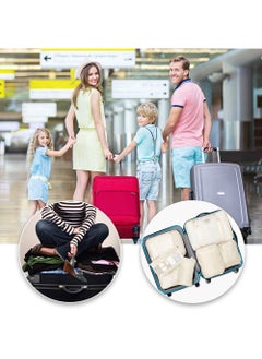 Arabest Travel Organizer Set of 7 Portable Reusable Travel Luggage for Suitcase Organizer, Storage Bag, Compression Bag, Travel Bag with Zipper (Pink)  - Image 3