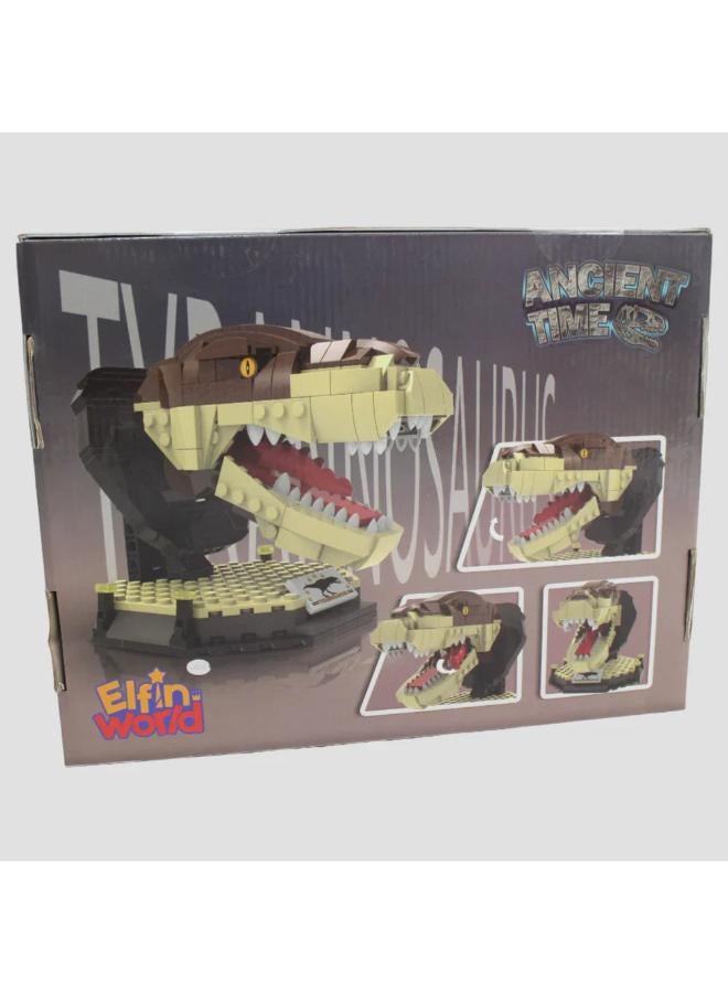 Elfin World Jurassic Dinosaur Rex Building Blocks - 304 Pcs - Image 3