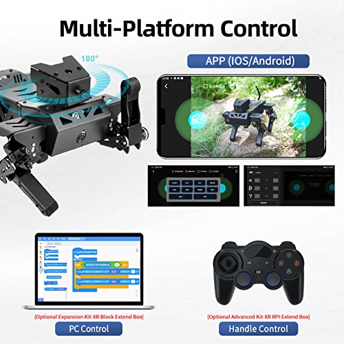XiaoR Geek Smart Robot Dog Kit 12 DOF Programmable Bionic Metal Learning Kit Open Source ESP32 Educational Project for Adults Wireless App ControlBasic Kit - Image 5