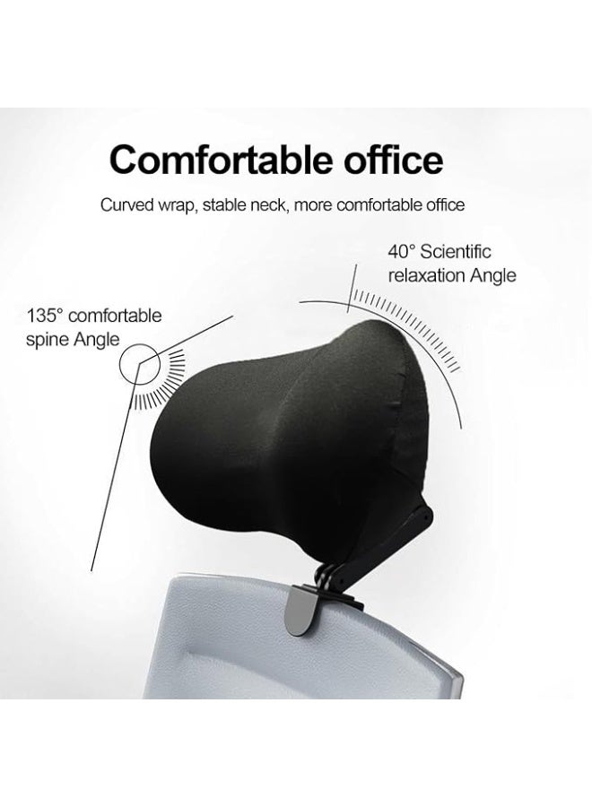 DUNISO Adjustable Ergonomic Office Chair Headrest，Universal Height and Angle Adjustable Memory Foam Headrest，Neck Support Cushion Clip on，Easy Installation，for Office Chairs, Gaming Chairs, Recliners, and Car Seats - Image 5