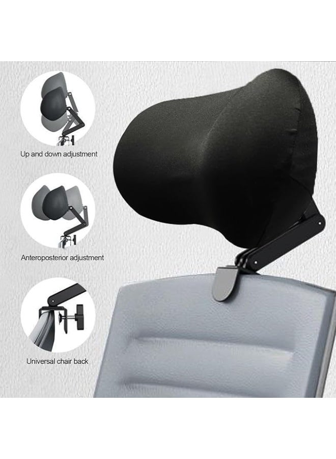 DUNISO Adjustable Ergonomic Office Chair Headrest，Universal Height and Angle Adjustable Memory Foam Headrest，Neck Support Cushion Clip on，Easy Installation，for Office Chairs, Gaming Chairs, Recliners, and Car Seats - Image 4