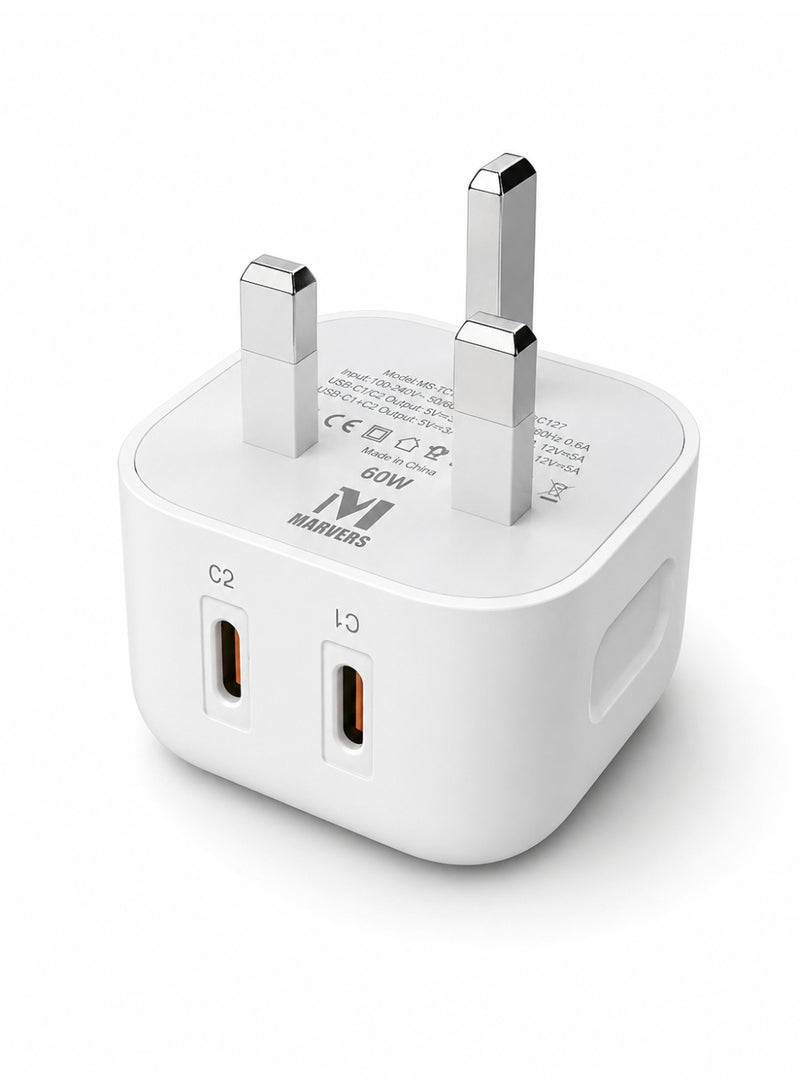 أعجوبة مارفرز محول بمنفذين 60 واط (طراز MS-TC127 - Image 3