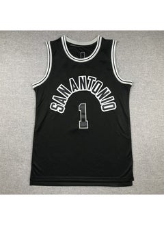 Spurs spurs embroidered basketball jersey vest wholesale 1# Wembanyama Wen Ban Yama 1 Classic Black