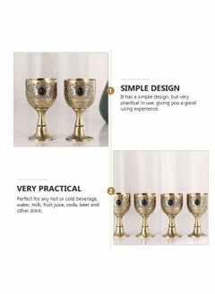Y&D Goblet, Handmade Brass King's Royal Embossed Goblet Wine Liquor for Drink Coffee, Milk  - Image 5