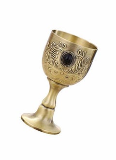 Y&D Goblet, Handmade Brass King's Royal Embossed Goblet Wine Liquor for Drink Coffee, Milk  - Image 2