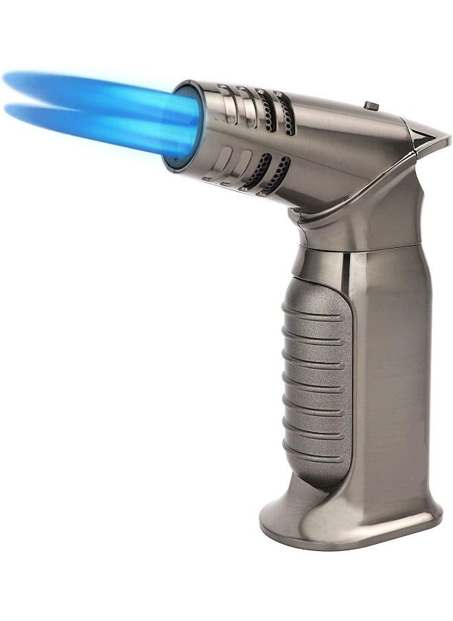 ALSAQER Alsaqer-Jobon 4 Jet Flame Windproof Butane Gas Lighter-Bakhoor Charcoal Lighter-Jobon Torch Lighter-BBQ Lighter (Gas not Included)-(Black)  - Image 2