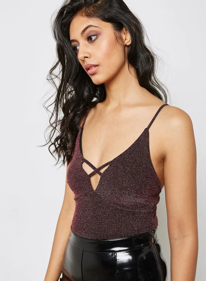 Miss Selfridge Petite Glitter Body