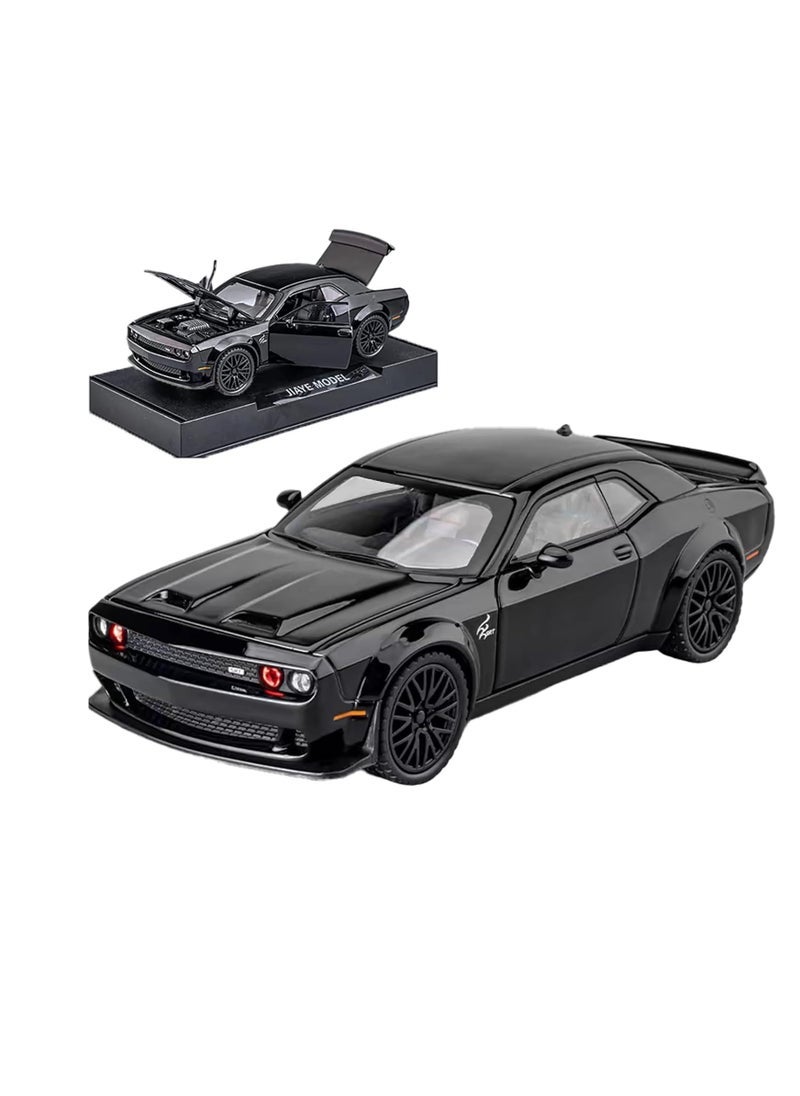 general Toy Car Model 1/32 Dodge Challenger Hellcat Alloy Model Car with Light and Sound Collectible Model Cars Pull Back Toy Vehicles for Boys Children Age 3 + Year Old - Image 1
