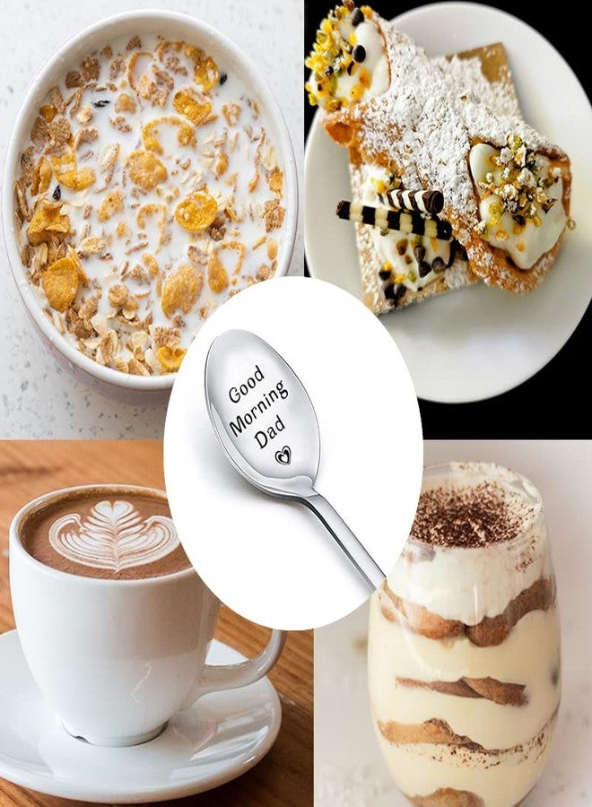 YangQian Good Morning Dad Spoon Gift for Him Dad Father s Day Gifts from Daughter Son Father Birthday Party Gifts for Men Adults Engraved Spoon Gift for Male Dads Coffee Tea Gifts for Tea Coffee Lovers - Image 2