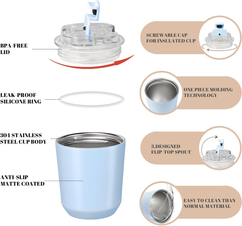 Puraville 10 oz Insulated Travel Coffee Mug - Image 4