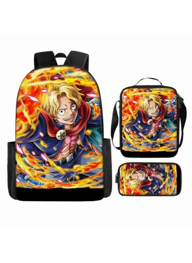 general The latest universal cartoon printed three piece practical bag combination (suitable for students, children, friends, outings, mountain climbing, etc.) - Image 5