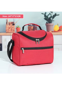 Large Insulated Lunch Bag Aluminum Foil Red