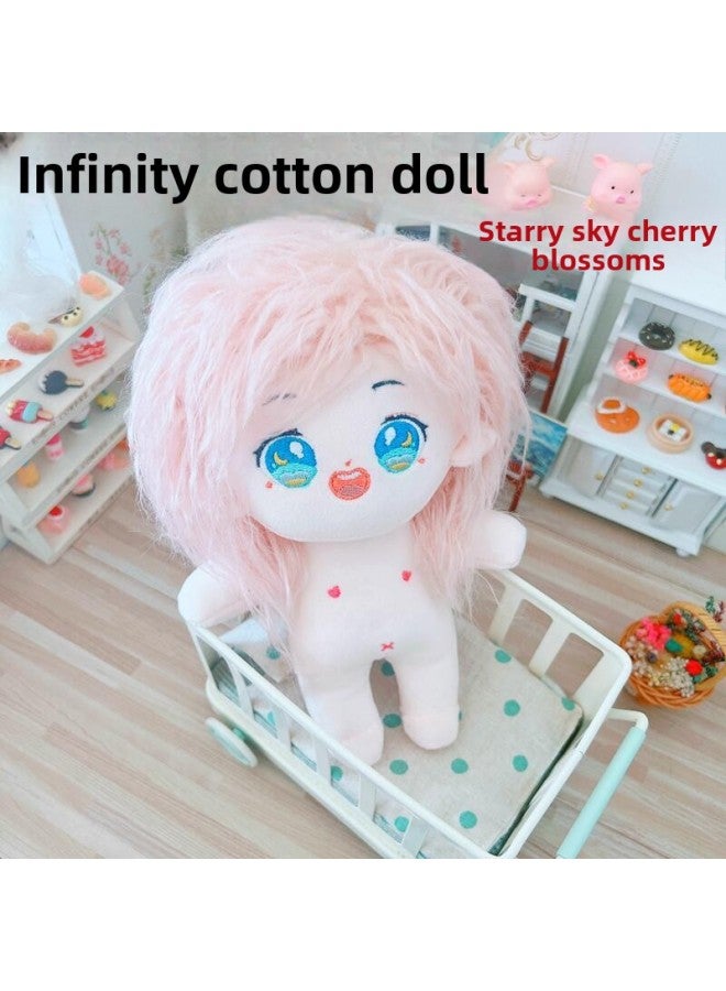 20cm Cm Fried Cotton Doll Naked Doll Figure Cyber Red Cute Purple Warm Doll-Specifications:20cm Naked Baby (free Clothes)-Color:Blue Curved Hair Honey - Image 2