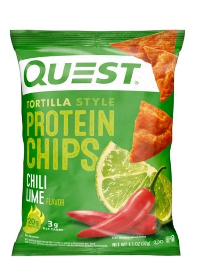Quest Chili Lime Protein Chips 32g (20g Protein) - Image 1
