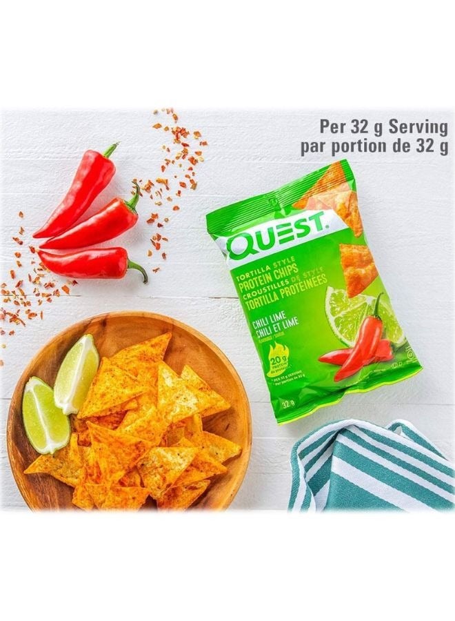 Quest Chili Lime Protein Chips 32g (20g Protein) - Image 2