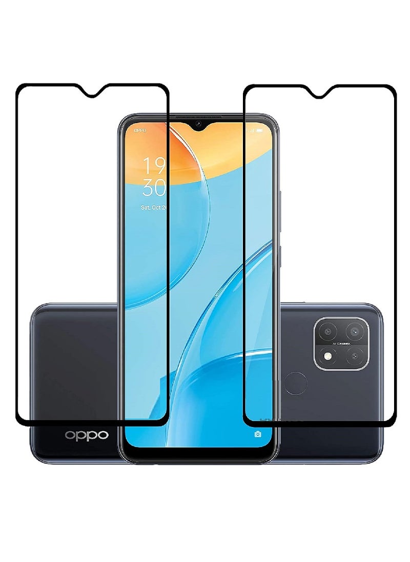 Super 2 Pieces Tempered Glass Screen Protector 5D Designed For Oppo A15 Full Glue Edge to Edge Full Screen Coverage And Bubble Free - Image 1