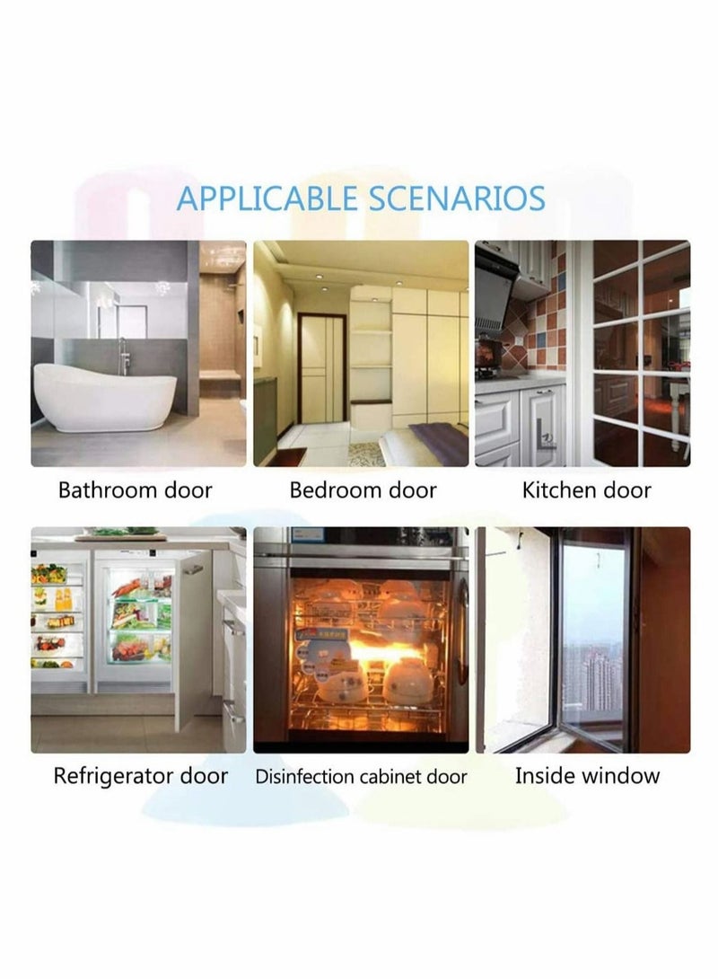 Captaintech Basic Outline Door Stop Buffer Bumper Clear Rubber Door stopper Easy to Install Silicone Lever Door Handle Stopper Protect Walls Glass and Furniture from Damage Door Slam Stoppers pack of 10 - Image 3