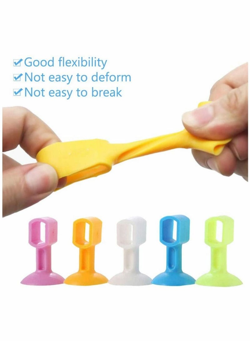 Captaintech Basic Outline Door Stop Buffer Bumper Clear Rubber Door stopper Easy to Install Silicone Lever Door Handle Stopper Protect Walls Glass and Furniture from Damage Door Slam Stoppers pack of 10 - Image 2