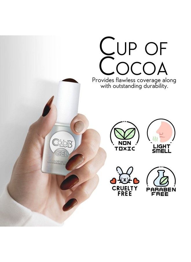 Color Club - Cup Of Cocoa Nail Gel Dark Brown Color Polish.5 Fl Oz (15 Ml) - Image 1
