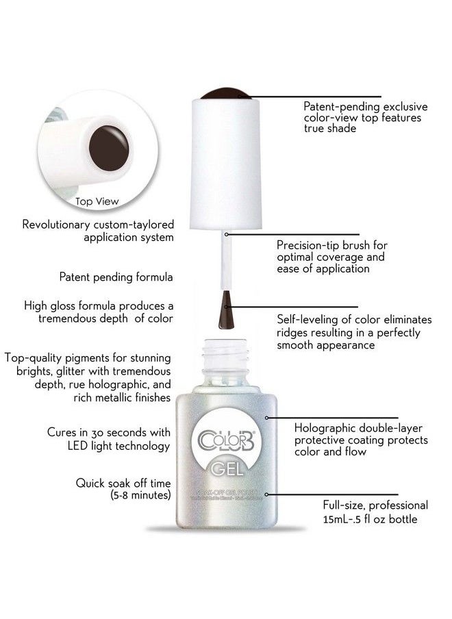 Color Club - Cup Of Cocoa Nail Gel Dark Brown Color Polish.5 Fl Oz (15 Ml) - Image 1