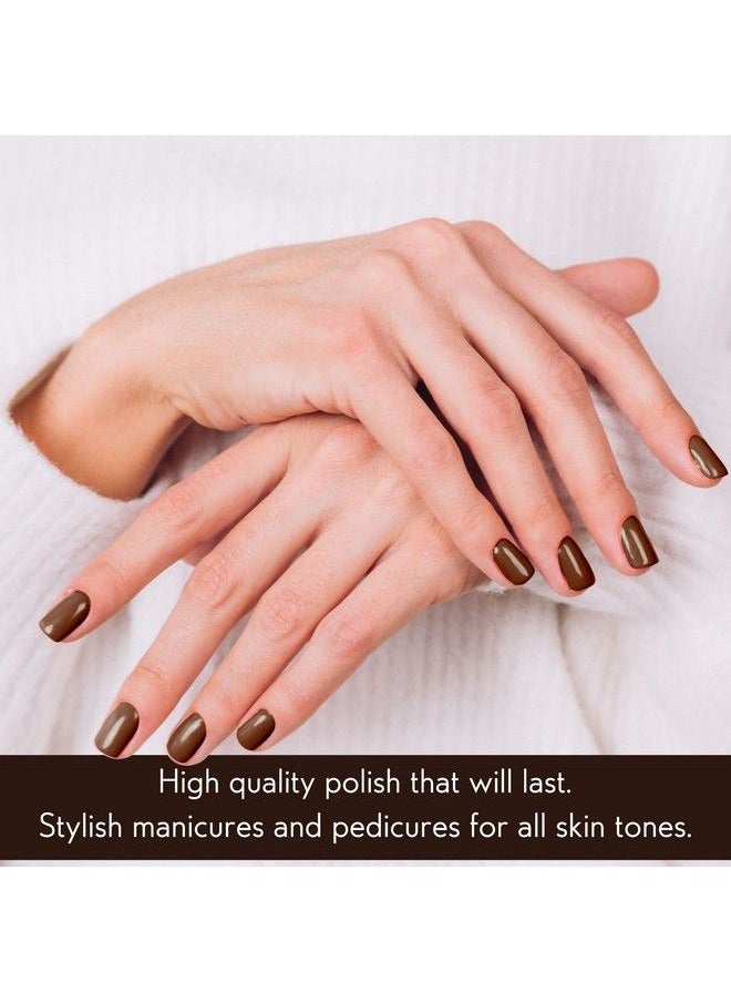 Color Club - Cup Of Cocoa Nail Gel Dark Brown Color Polish.5 Fl Oz (15 Ml) - Image 1