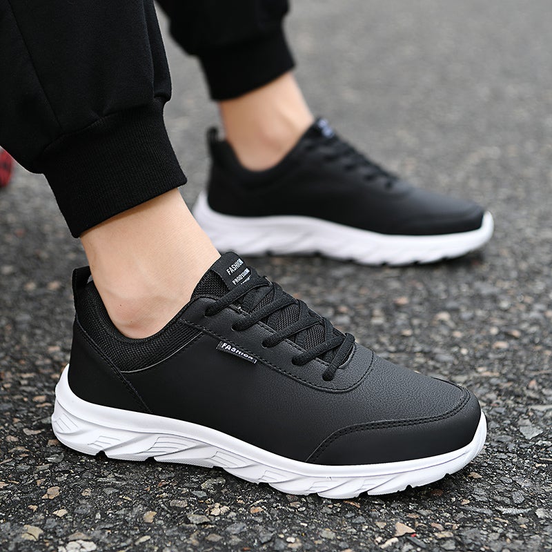 Men'S Shoes Autumn New Leather Breathable Casual Sneaker Plus Size Light Soft Sole Running Shoes Junior Boys Thick Sole - Image 2
