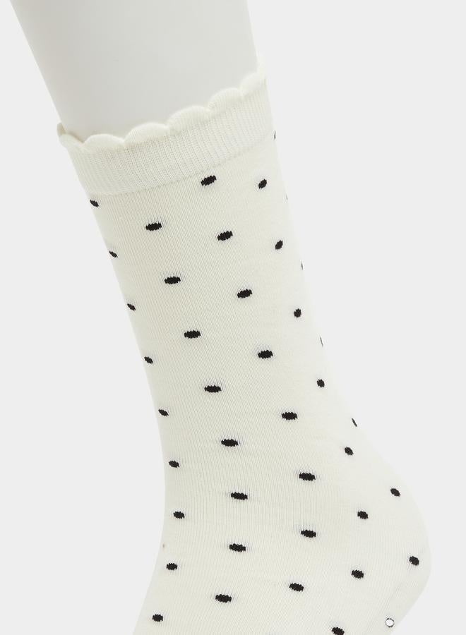 Styli Set of 5 - Polka Dot Crew Socks - Image 3