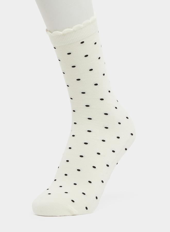 Styli Set of 5 - Polka Dot Crew Socks - Image 2