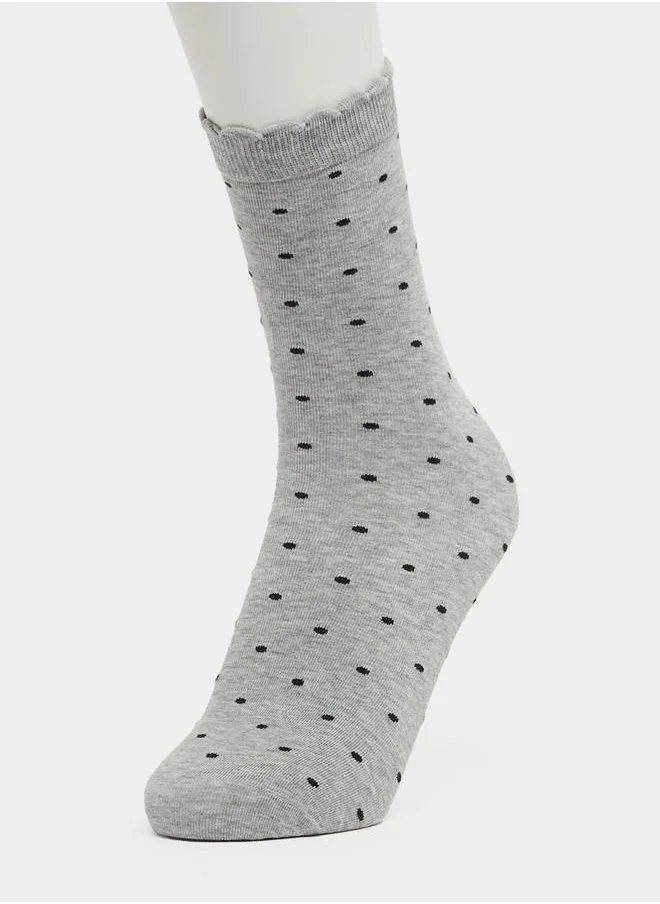 Styli Set of 5 - Polka Dot Crew Socks
