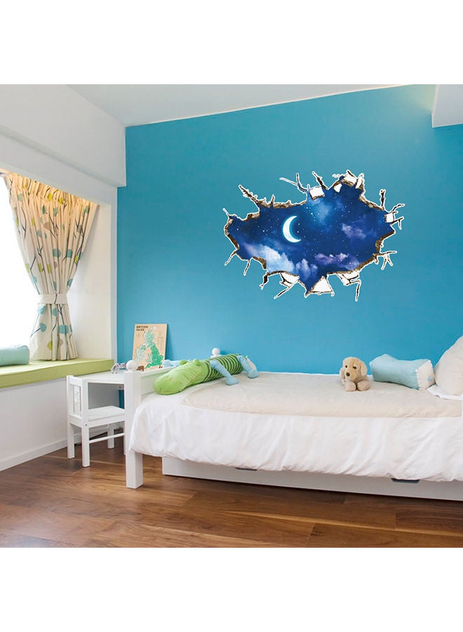 نيبمينينت ملصق جداري ثلاثي الأبعاد بسكل تصدع بالجدار متعدد الألوان 90x60سم - Image 4