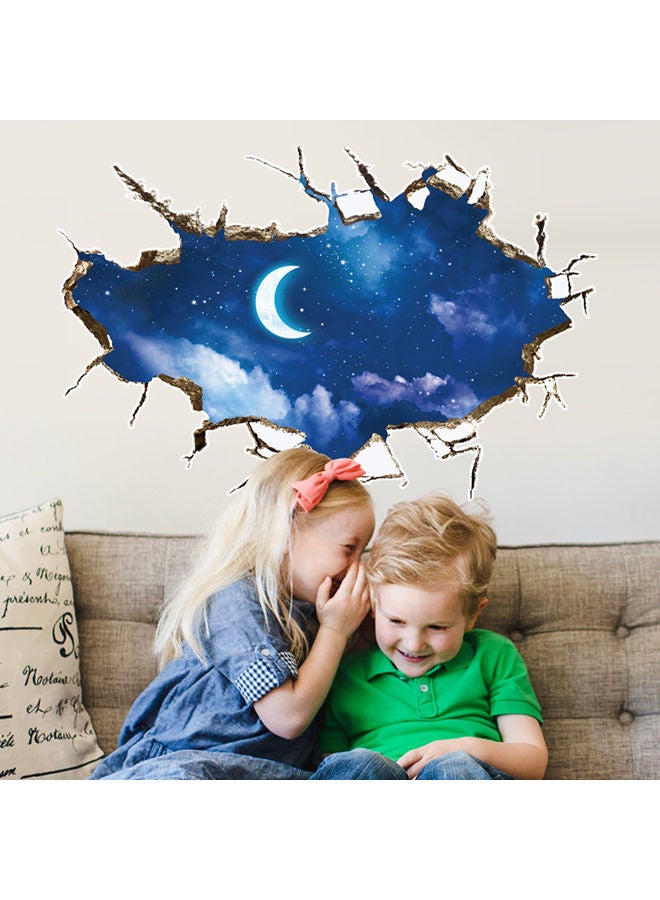 نيبمينينت ملصق جداري ثلاثي الأبعاد بسكل تصدع بالجدار متعدد الألوان 90x60سم - Image 5