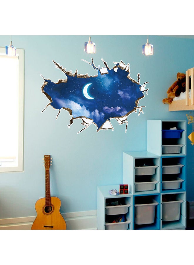 نيبمينينت ملصق جداري ثلاثي الأبعاد بسكل تصدع بالجدار متعدد الألوان 90x60سم - Image 2